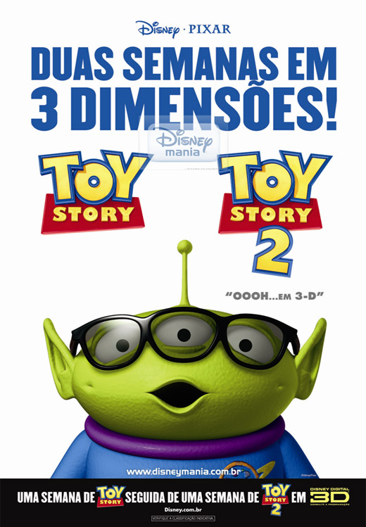 Toy Story 1 e 2 nos Cinemas em 3D