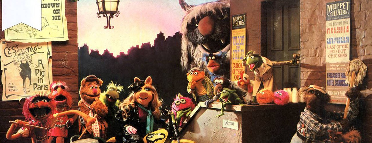 Imagem promocional com os personagens de Muppet Show.