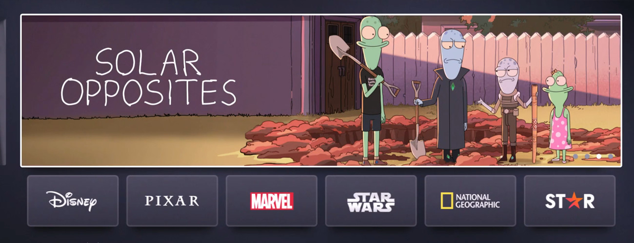 Captura de tela do Disney Plus com o conteúdo da STAR.